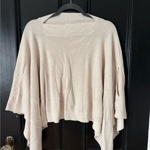 Lululemon Cream Knit Poncho Sweater | One Size |